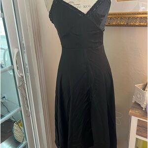 Alexander Wang black slip dress with handkerchief hem size 6